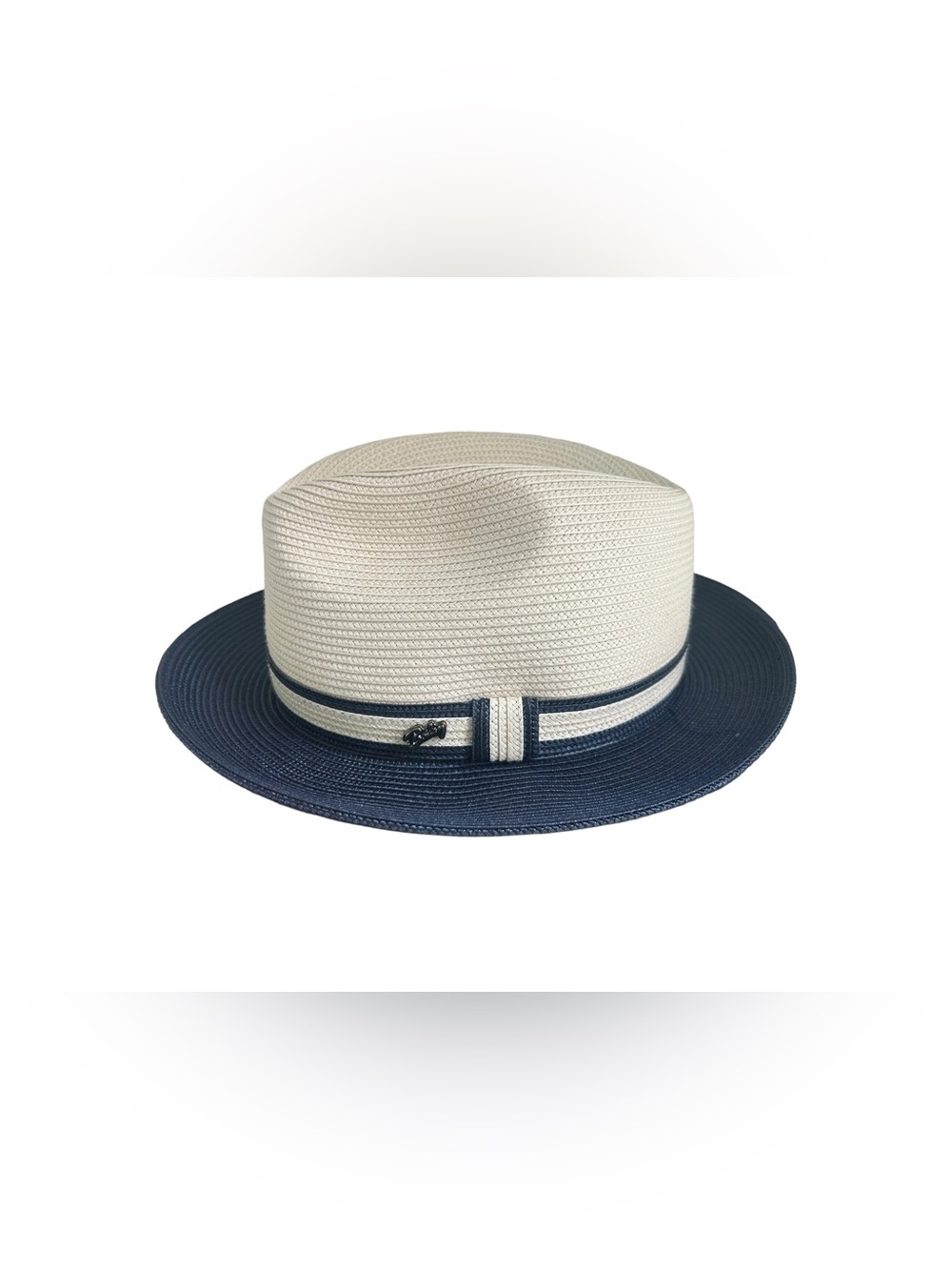 Bailey of Hollywood Vintage Fedora Ivory/ With Navy Blue Band Sz S/P NEW